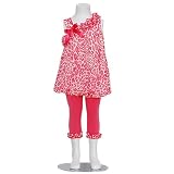 Rare Editions Coral Outfit Size 18M Animal Print Ruffle Spring Girl