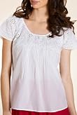 Per Una Pure Cotton Broderie Cut-Out Gypsy Blouse [T62-3721I-S]