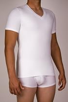 Underworks Cotton Concealer Compression V-neck T-shirt