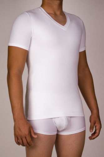 Underworks Cotton Concealer Compression V-neck T-shirt