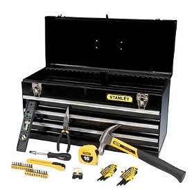 Stanley 44 Piece Tool Set and Metal Tool Box (94-843SBK) by Stanley