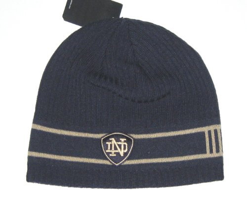 Notre Dame Fighting Irish NCAA Adidas Double Stripe Knit Beanie Hat