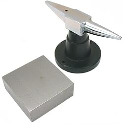 Double Horn Jeweler's Anvil With Round Base Bench Block