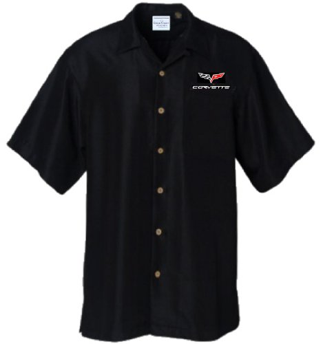 Corvette C6 Logo Chevy Car Camp Hawaiian Club Shirt by David Carey