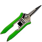 PRO PRUNING SNIPS - Green Micro Tip Garden Shears for Precise Trimming - Lightweight, Stainless Steel Hand Pruners, Flower Scissors, Tree Trimmers and Bonsai Snippers With 100% Satisfaction Guarantee!