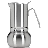 Stella Inox Satinato 2 cup Stainless Steel Stovetop Espresso Maker 4