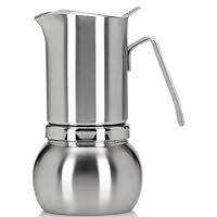 Stella 'Inox Satinato' 4-cup Stainless Steel Stovetop Espresso Maker #494-S