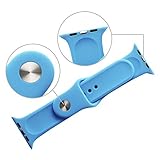 ソーヤン　Soyan交換ベルトApple watch スポーツバンド交換 高品質合成ゴム blue(For Apple Watch 42mm, ブルー)