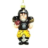 SC Sports Pittsburgh Steelers Blown Glass Football Player Ornament (Set of 2)