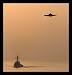 Air Fighter (Landing over Cruiser) Framed Art Poster Print - 11