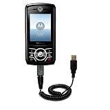 Coiled Power Hot Sync and Charge USB Data Cable w/ Tip Exchange for the Motorola Z Slider - Gomadic Brand