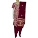 Women Salwar Kameez Cotton Printed Mirror Embroidered Dress Size M (slk454)
