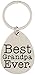 ThisWear Fathers Day Gifts for Grandpa Best Grandpa Ever Metal Pendant Keychain Key Tag