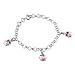 Sterling Silver Pink Lady Bug Baby Bracelet