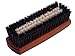 KONEX Dark Wood Lint Brush for Clothes, Cashmere, Handbags - Firm, Compact, Vintage Style - Synthetic Bristles, Beige Wood Handle