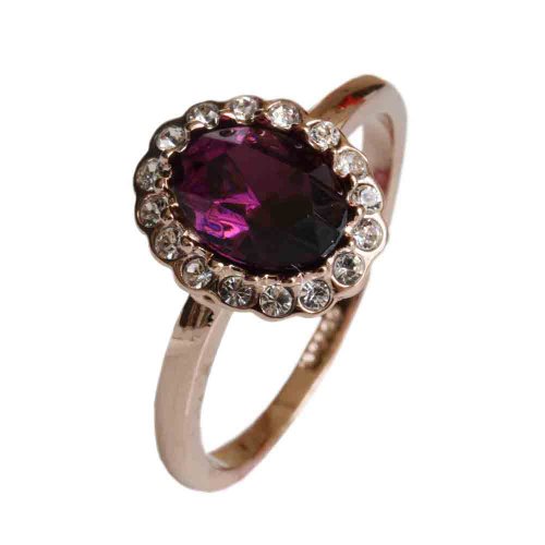 Fashion Plaza 18k Gold Plated Use Swarovski Purple Crystal Cocktail Gold Ring R64 Size 9 Fashion Plaza 18k Gold Plated Use Swarovski Purple Crystal Cocktail Gold Ring R64 Size 9