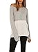 ZXZY Women's Long Sleeve Side Split Plus Size T Shirt Tops with Chiffon Inserts Large