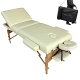 TecTake Massageliege Premium in beige mit 10cm reiner Polsterung + Tasche & Alukopfst�tzevon "TecTake"