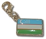 NATIONALFLAG 国旗柄ファスナーホルダー ウズベキスタン共和国 07133-8