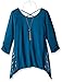 Amy Byer Girls' Big 3/4 Sleeve Knit Sharkbite Hem Top