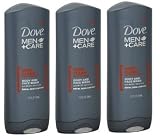 Dove Men+Care Body and Face Wash, Deep Clean, 13.5 Fl Oz, (3 PACK)