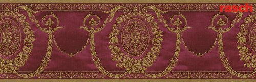 Rasch Tapete 487428 Reliefborte "Trianon" rot klassisch