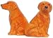 Ceramic Pottery Golden Retriever Dog Salt and Pepper Shakers 3.5"H Two Sets