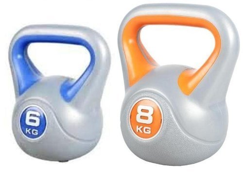 Vinyl kettlebell 1x 6kg 1x 8kg, kettlebell 6kg+8kg set Vinyl kettlebell 1x 6kg 1x 8kg, kettlebell 6kg+8kg set
