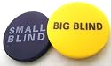 Large Small and Big Blind Ceramic Buttons. Large 2 Inch Diameter Poker Chps.