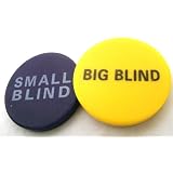 Large Small and Big Blind Ceramic Buttons. Large 2 Inch Diameter Poker Chps.
