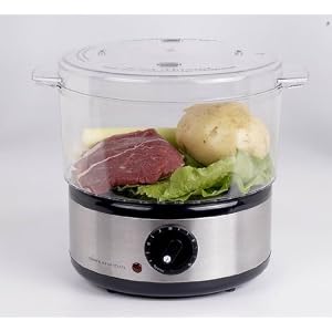 Home Image USA 1-tier 2.5qt Diet Food Steamer, Cooker,Easy Use by