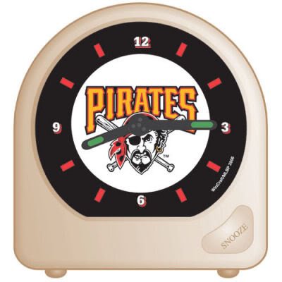 PITTSBURGH PIRATES OFFICIAL LOGO TRAVEL ALARM CLOCK