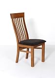 Lee Solid Wood Chairs with Upholstered with Seat Pad - Maple