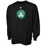 adidas Boston Celtics Youth Black Primary Logo Long Sleeve T-shirt
