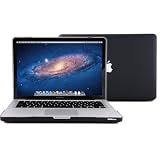 Black Rubberized-see-through Macbook Pro Hard Case Skin (for 13 Inches) - With Tpu Transparent Protective Keyboard Cover