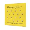 Three By Three Seattle Tiny Mighties Magnets, 0.125 Inches Diameter, Chrome, 16 Pack (20500)