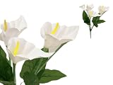 84 White Silk Calla Lily Flowers for Wedding Bouquets