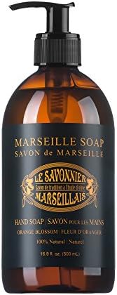 LSM Soaps Le Savonnier Marseillais Liquid Hand Soap, Orange Blossom, 16.9 Fluid Ounce