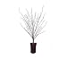 36" Pre-Lit LED Fiber Optic Potted Brown Twig Tree