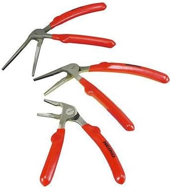 3pc Offset Kiwi Pliers Pterodactool 6" 8" & 8" Inch Long Nose Mechanic Set