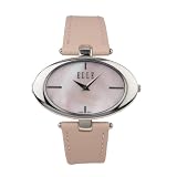 ELLETIME Women's TW000F9700 Pink Leather Oval Watch