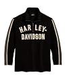 Harley-Davidson&reg; Men's &frac14; Zip Long-sleeve Stripe Shirt. 100% heavy cotton. Embroidery. 99051-09VM