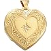 14K Yellow Gold Heart Design Diamond Locket (0.03 ctw, G-H, SI1)