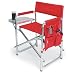 Picnic Time Portable Folding Sports Chair, Red