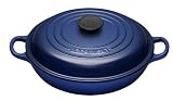 Le Creuset Cast Iron Shallow Casserole, Cobalt Blue, 26 cm