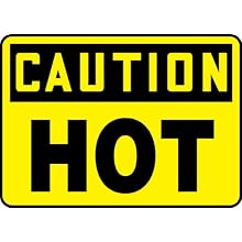 Accuform Signs, Caution Hot, 7" X 10", Aluminum