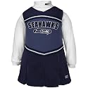 Reebok Seattle Seahawks Pacific Blue Infant 2-Piece Cheerleader Dress