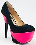 Anne Michelle JUMBA-01 Colorblock Two Tone Platform High Heel Stiletto Pump