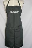 Black Embroidered Apron Foodie