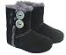 Black & Grey Button Boots